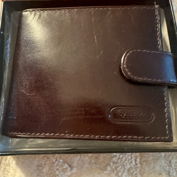 New in box Lupo Brown Leather Wallet - Picture 1 of 8